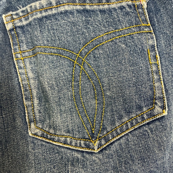 Vintage 70s denim bellbottoms 30 x 30 USA amazing! - Picture 4 of 9